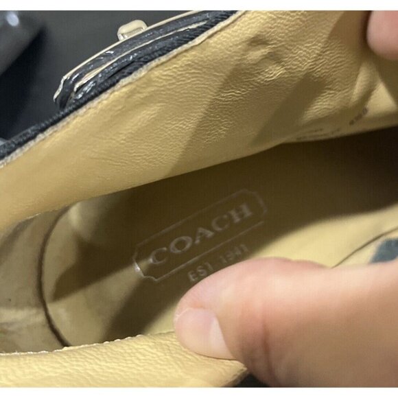 COACH Bennett Womens Canvas Bootie Stiletto Signature Monogram Jacquard Size 6.5 - Picture 9 of 9